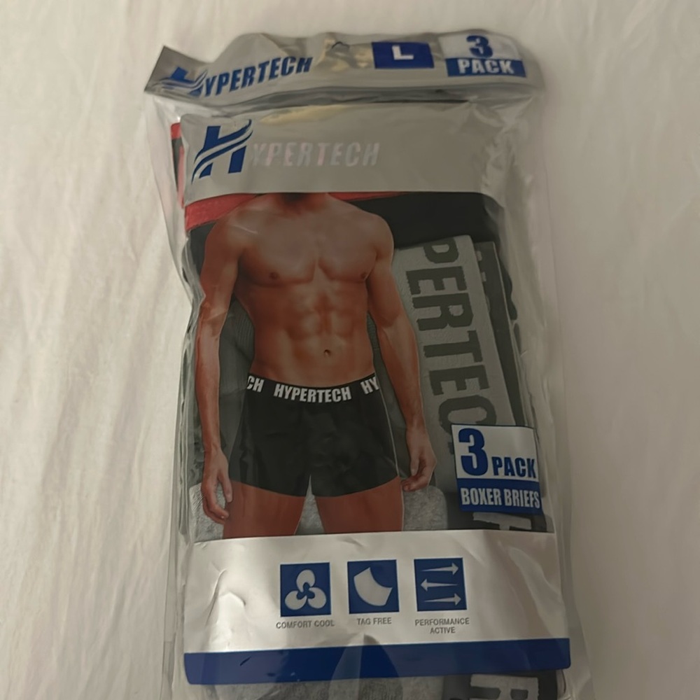 NWT Hypertech Boxer Briefs 3 Pack Size L